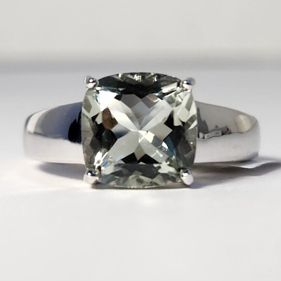 VTG NWT 925 Green Amethyst / Prasiolite Ring Size 11 - Picture 1 of 8